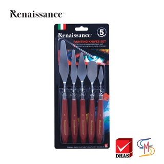 Renaissance ชุดเกรียงระบายสี Painting Knife แบบเซ็ท 5 ชิ้น