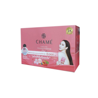 Chame Collagen Tripeptide Plus ชาเม่ คอลลาเจน ที่อั้มเลือก 10,000 มก. กล่องใหญ่ 30 ซอง จำนวน 1 กล่อง