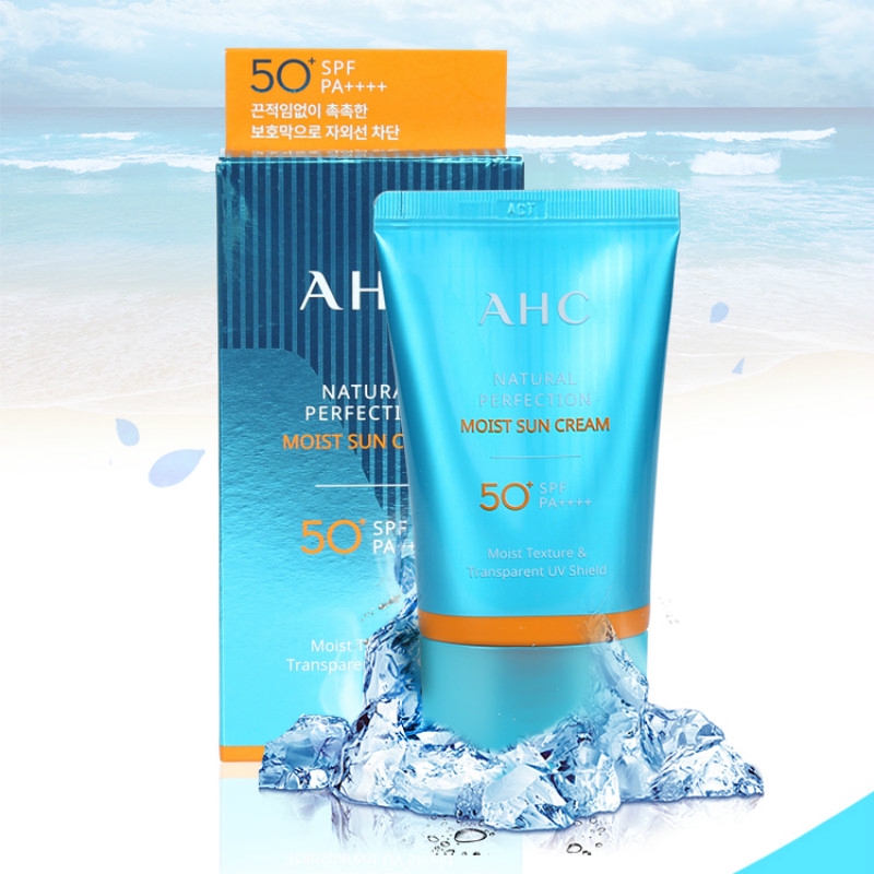 AHC Natural Perfection Moist Sun Cream Pregnant Women Available ครีมกันแดด สตรีมีครรภ์