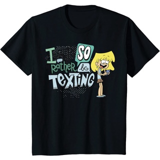 เสื้อยืดคอกลมเสื้อยืดลําลอง แขนสั้น พิมพ์ลาย The Loud House Lori Loud I Will So Rather Be Texting สไตล์เกาหลี คุณภาพสูง