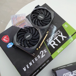 มือสอง RTX3070 OC 8GB LHR MSI ประกัน WTG เกือบ2ปี กล่องมีรอยฉีก NVIDIA RTX 3070 GeForce RTX™ 3070 VENTUS 2X 8G LHR