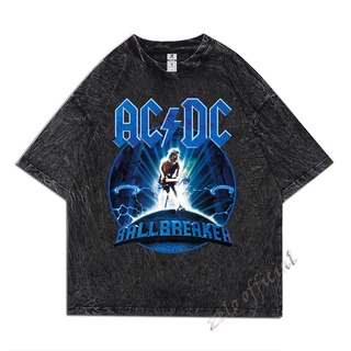 #เสื้อยืดคอกลม#เสื้อยืด ขนาดใหญ่ พิมพ์ลาย Acdc Ballbreaker | หินล้างทําความสะอาด | เสื้อยืด ขนาดใหญ่ | สไตล์วินเทจ | เสื