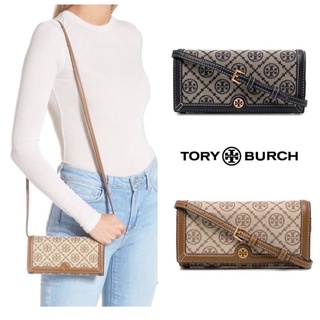 Tory Burch Monogram Jacquard Crossbody Wallet