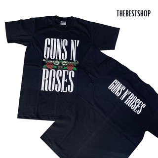 คอตต้อนคอกลมเสื้อวง GUN N ROSES เสื้อวงวินเทจ เสื้อวงร็อค เสื้อสีดำ พร้อมส่ง!!S-5XL