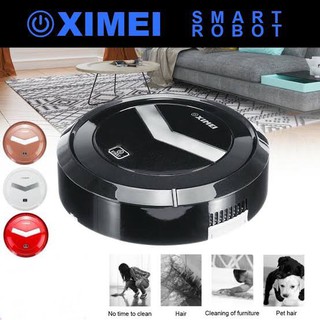 เครื่องดูดฝุ่น XIMEI smart robot เครื่องดูดฝุ่นอัตโนมัติ มีแบตเตอรี่ในตัว ขนาด 1200mAh สามารถชาร์จได้ ใช้สำหรับดูดฝุ่นละ