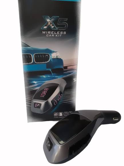 [ส่งฟรี](ของแท้100%) บลูทูธในรถยนต์ X5 Bluetooth Car Kit FM Transmitter