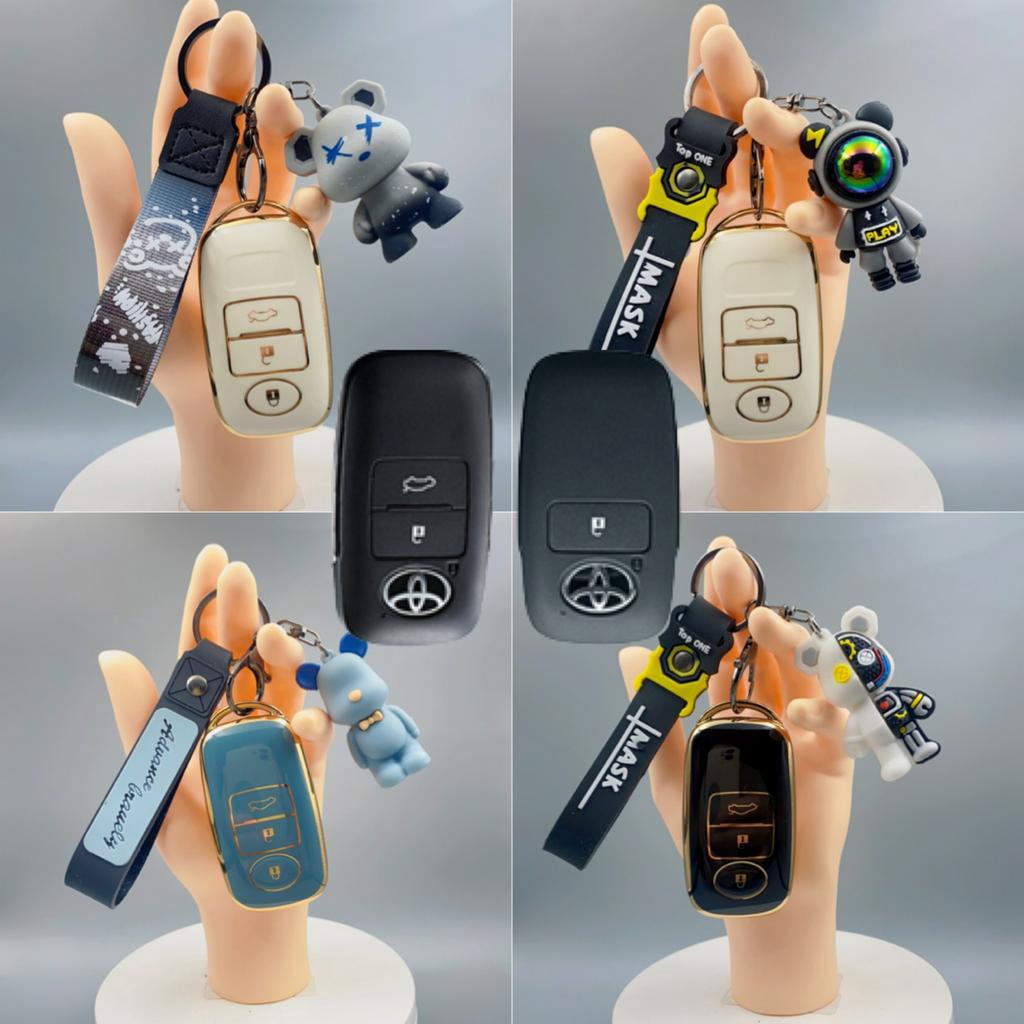 เคสกุญแจรีโมทรถยนต์ คาร์บอนไฟเบอร์ ABS สําหรับ Toyota Veloz 2022 Veloz 2021 Raize Avanza 2022 Yaris Ativ 2022 2023 New Yaris Ativ Sports