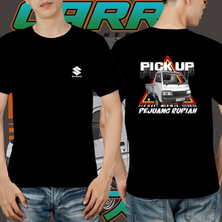 แขนสั้นcrew neckเสื้อยืด พิมพ์ลาย Pick Up Rupiah Fighters สีดํา และสีขาว S-XXXXL