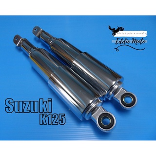 SUZUKI K125 ABSORBER “CHROME” REAR SHOCK SET PAIR (H. 4 cm W. 4.5cm L. 315cm)  //  โช๊คอัพหลัง โช๊คหลัง ชุบโครเมี่ยม