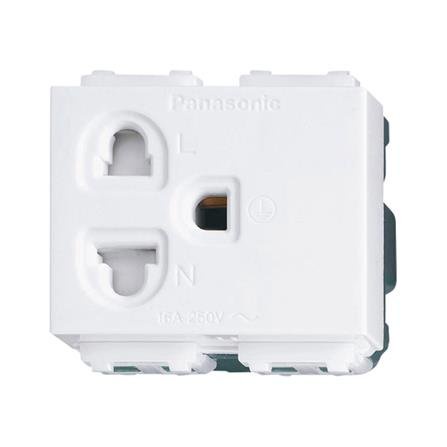 ปลั๊กและสวิตช์ไฟฟ้า เต้ารับเดี่ยว 3 ขา + ม่าน PANASONIC WEG1181K ใช้สำหรับเชื่อมต่อกับอุปกรณ์เพื่อจ่