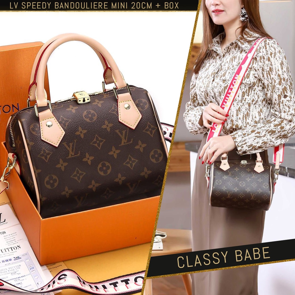 Lv SPEEDY MINI BANDOULIERE 20CM + กล่องใน PVC WATERPROOF (1:1 PLANNING) (CB-4549)