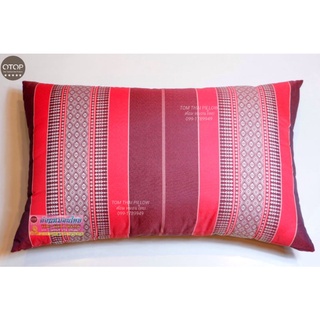 Tom Thai Pillow หมอนหนุนขนาดใหญ่ ลายไทย OTOP ขนาด 60×33×22 cm.นุ่นแท้ 100%
