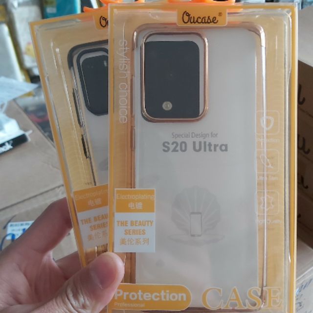 เคส Samsung S20/S20 Plus/S20 ultra ขอบสีโปร่งใสยืดหยุ่น