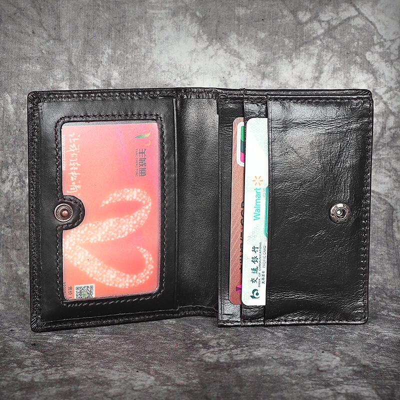 ผู้ถือบัตรหนังแท้ RFID ปิดกั้นกระเป๋าผู้ชายและผู้หญิงผู้ถือบัตรเครดิตกระเป๋าเงินเหรียญเงินกระเป๋าสตางค์บางธุรกิจ รหัสวีไอพีบัตรกระเ