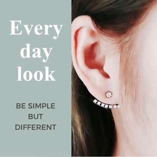 ต่างหู Earjacket ก้านเงินแท้ 925
