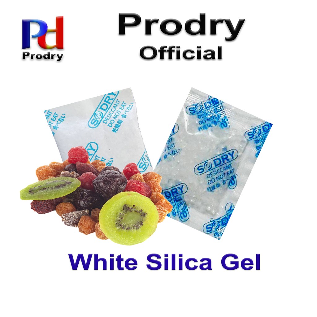 กันชื้น White Silica Gel 2 กรัม ซองพลาสติก จำนวน 100 ซอง  รักษาความแห้งและความกรอบให้อาหารและเบเกอรี่