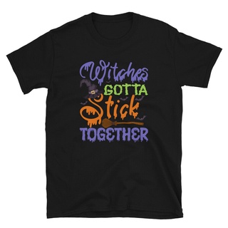 [COD]เสื้อยืด พิมพ์ลายแม่มด Gotta Stick Together น่ารัก เหมาะกับของขวัญวันฮาโลวีนS-5XL