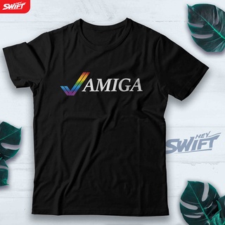 [COD]เสื้อยืด พิมพ์ลายคอมพิวเตอร์ Amiga DISTRO สไตล์เรโทรS-5XL