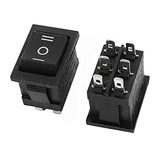 Push Switch KCD1 6A 250V 15x21mm สวิตซ์ 6ขา 3ทาง (สี่เหลี่ยม) สวิตซ์โยก สวิตซ์กระดก