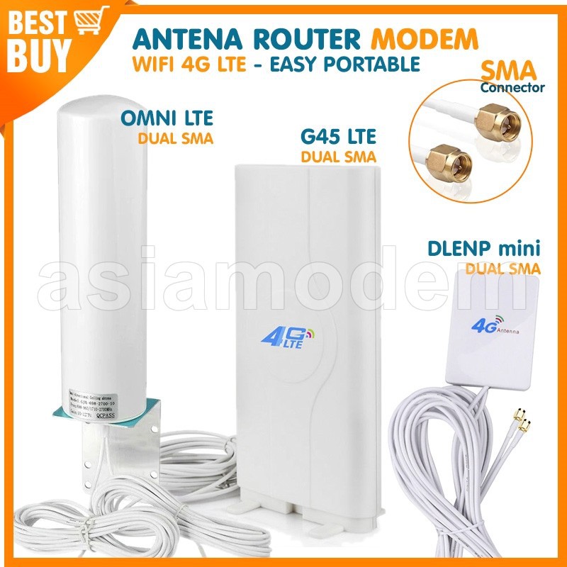 4G LTE ANTENNA MODEM WIFI Router SMA TPLINK ORBIT Huawei Tenda BOLT - TYPE DLNP MINI-TS9-SMA ชาย