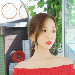 *****♥ใหม่ ต่างห่วงสุดฮิต วัสดุก้านเงิน 92.5% นำเข้าจากเกาหลี***** ต่างหูนำเข้าจากเกาหลี ต่างหูแฟชั่นผู้หญิง