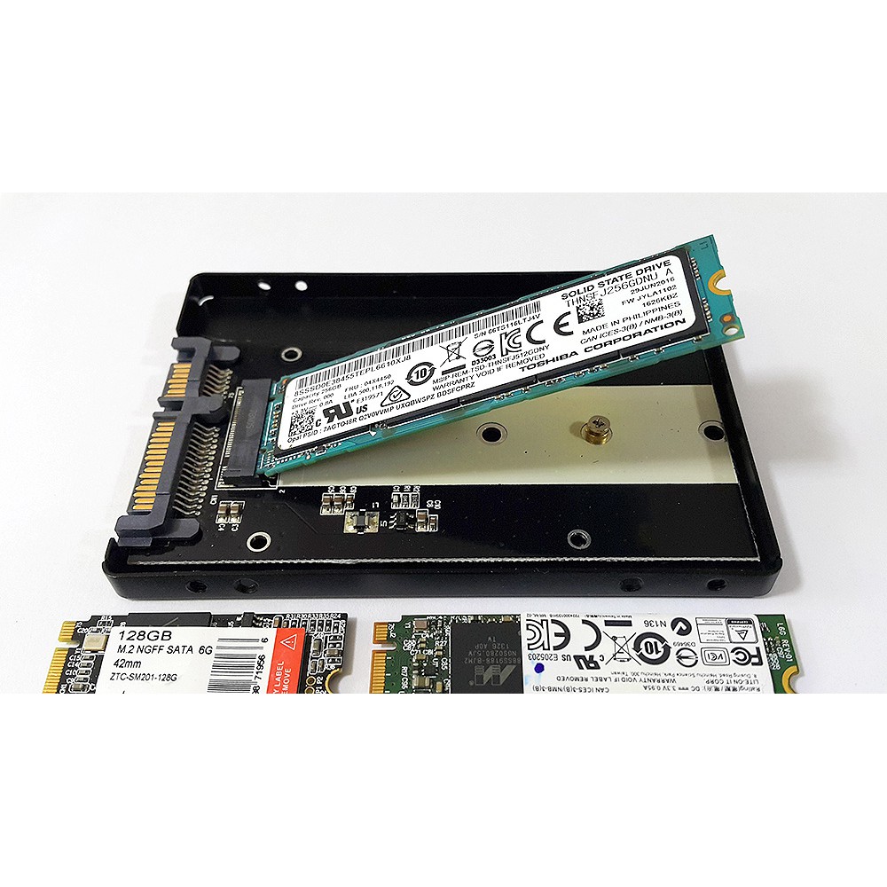 การ์ด Adapter แปลง SSD M.2 SATA 2242 2260 2280 เป็นพอร์ท Sata กล่องขนาดเท่าSSD ใส่ใน Notebook  PC Desktop Tablet อื่น