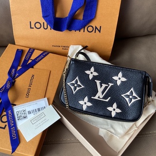 New! LV Bicolor Monogram Empreinte Mini Pochette Microchip