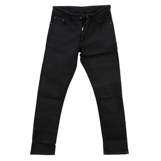 กางเกงยีนส์ ยืด ผู้ชาย ทรงกระบอกเดฟ ผ้ายืด สีดำสนิท MEDIA JEANS (Superblack)