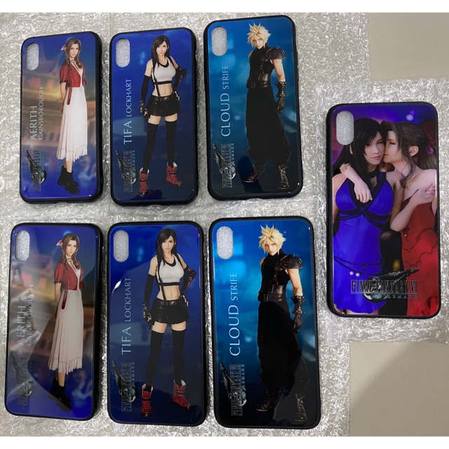 Final Fantasy 7 Remake FF7R Cloud Tifa Aerith Back Glass เคส iPhone คุณภาพสูง
