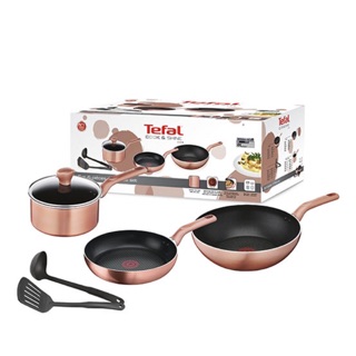 TEFAL ชุดกะทะหม้อพร้อมฝา รุ่น COOK&amp;SHINE จำนวน 6 ชิ้น