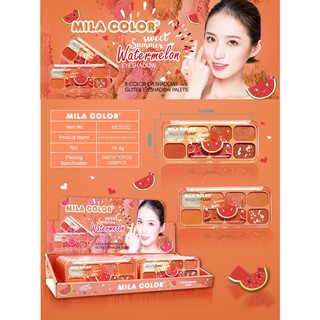 MC5032 ไอแชโดว์ MILA COLOR 8เชดสีในตลับเดียว อายแชโว์โทนส้มอิฐ สีสวยติดทนนาน🍊🌼