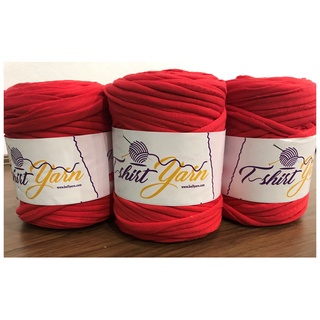 ไหมผ้ายืด T-shirt yarn ชุด Set สีแดง - ส้ม 3 กลุ่ม