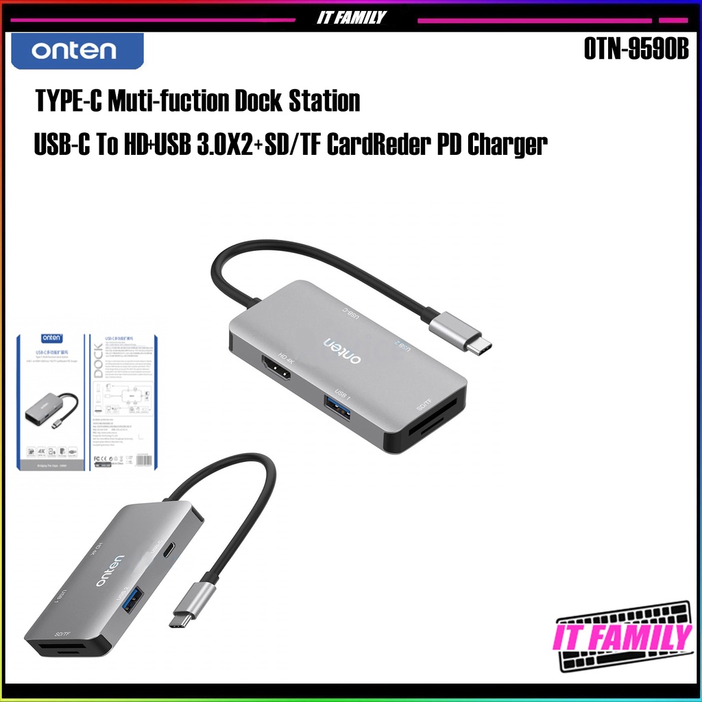 Converter Type-C 6 in 1 ONTEN (OTN-9590B)