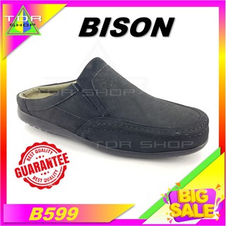 BISON รุ่น B599 รองเท้าผู้ชาย รองเท้าหนัง เปิดส้น สำหรับใส่ทำงาน ใส่เที่ยว