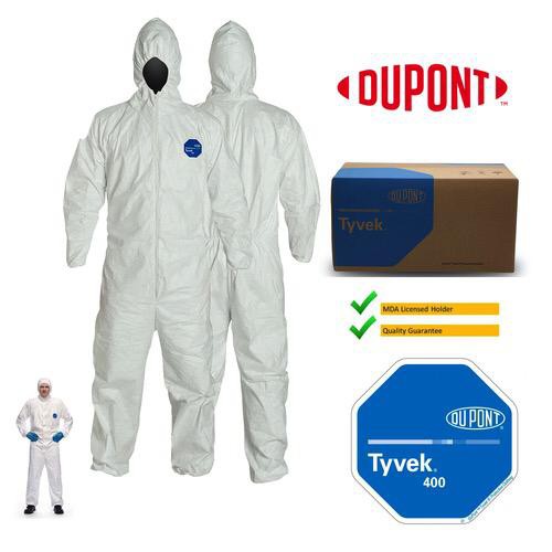 Tyvek Dupont 400 Disposable Protective Coverall - APD - Hazmat - ชุดป้องกันดั้งเดิม