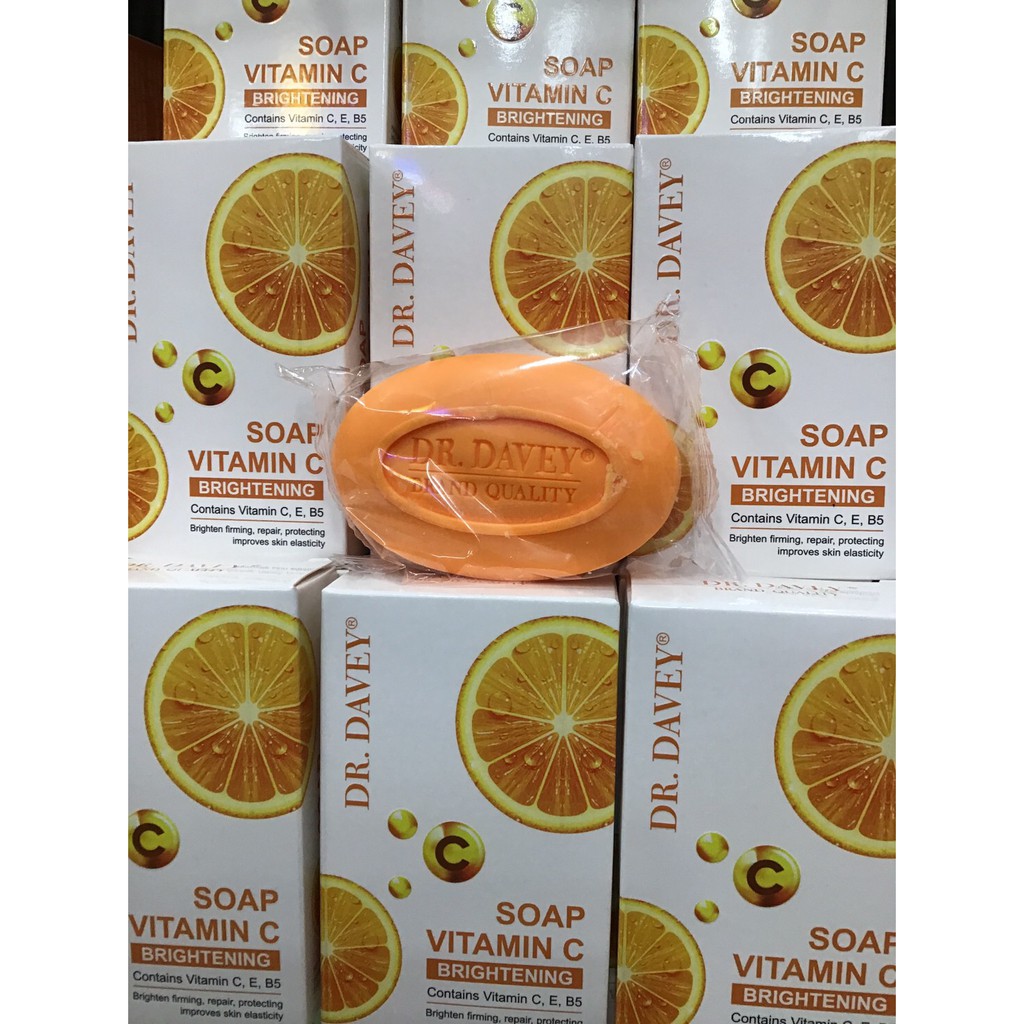 DR. DAVEY SOAP Vitamin C Brightening สบู่สกัดจากผลส้มแท้ที่มีวิตามินซีสูงสุด**ของแท้ พร้อมส่ง