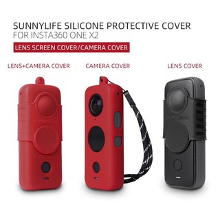 Sunnylife เคสซิลิโคน ป้องกันเลนส์ สําหรับ Insta360 ONE X2