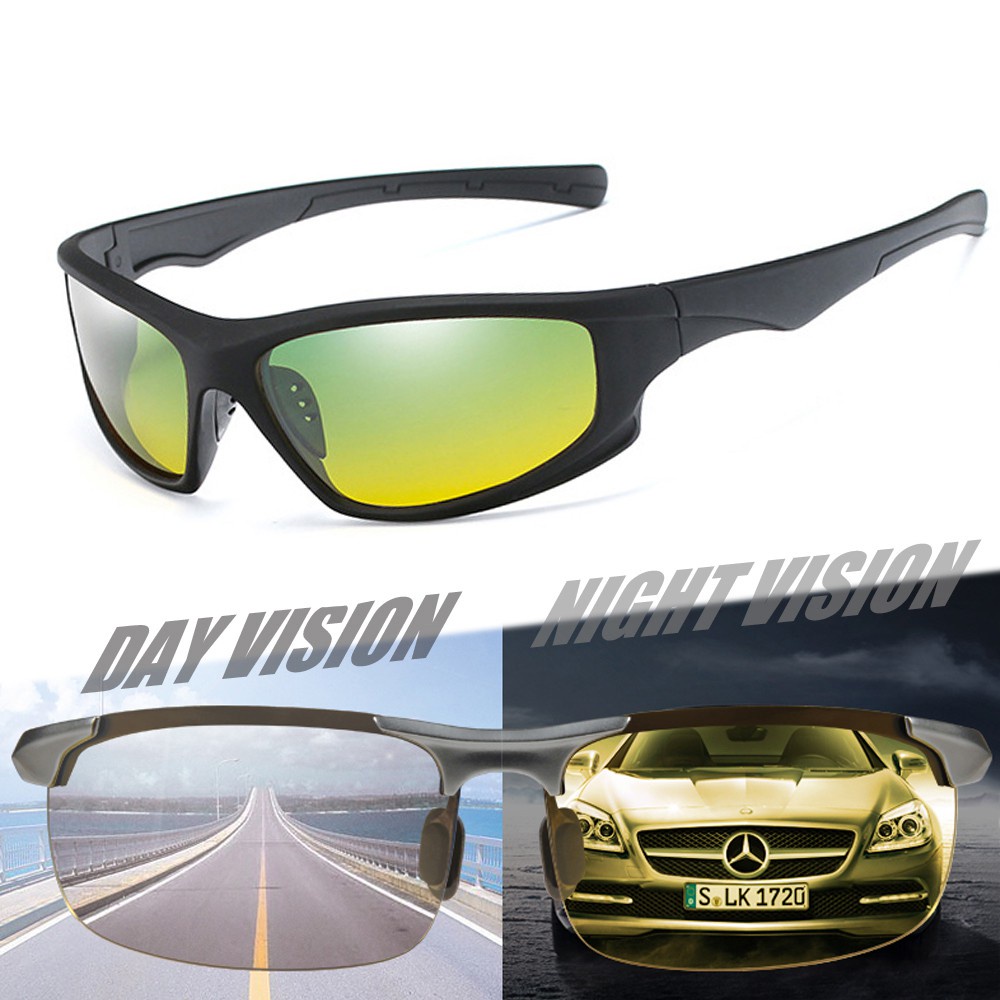 Day Night Vision Drivers Goggles กันแดดแบบโพลาไรซ์ Anti Glare รถ การขับ ...