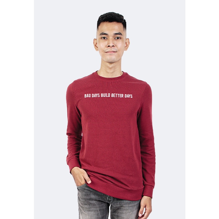 MANZONE เสื้อกันหนาว SLIM FIT สําหรับผู้ชาย Koch-Maroon