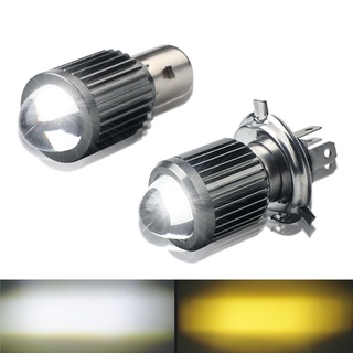 หลอดไฟหน้ารถจักรยานยนต์ Ba20D H4 H6 ไฟ LED Hi Lo beam 3000K 6000K ไฟตัดหมอกอุปกรณ์เสริมสําหรับติดรถยนต์สกูตเตอร์ 2000lm