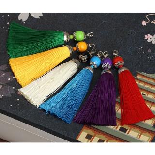 ✿INF✿ Handmade Buddha Bead Counter Decoration Polyester Tassels with Hanging Ring Silk