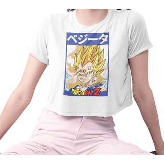 เสื้อยืดครอปทอป ลาย จอมมารเบจิต้า Majin Vegeta T-shirt ดราก้อนบอลแซด Dragon Ball Z แบรนด์ Khepri 100% cotton comb