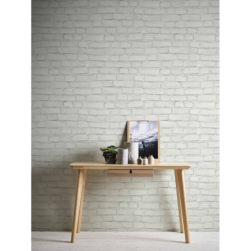 MDwallpaper วอลเปเปอร์ติดผนังชนิดทากาว TRENDWALL ลายอิฐ NO.37414-2