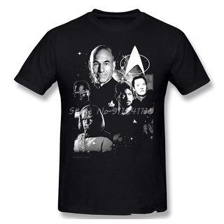 เสื้อยืดลําลอง ผ้าฝ้าย แขนสั้น คอกลม พิมพ์ลายตัวอักษร Star Trek Science Fictiontv แนวสตรีท ทรงหลวม สําหรับผู้ชาย