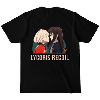 เสื้อยืดคอกลม พิมพ์ลาย Chisato Takina Lycoris Recoil Micuki Mika พรีเมี่ยม สีดํา สําหรับผู้ชาย และผู้หญิงS-5XL