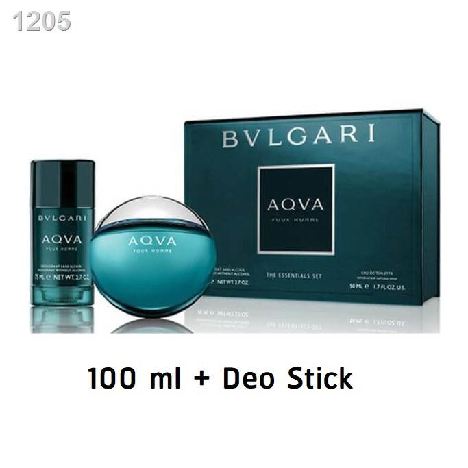 ☫set Bvlgari Aqva Pour Homme Edt 100 Ml Deodorant Stick 75 Ml กล่อง