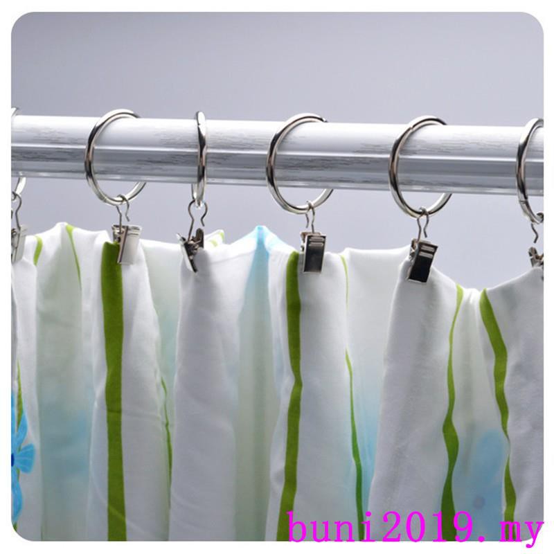 Home Furniture Diy 10pcs Stainless Steel Hoops Window Shower