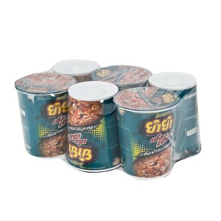 ยำยำคัพ บะหมี่กึ่งสําเร็จรูป รสต้มยำทะเล 60 กรัม x 6 ถ้วย Yum Yum Cup Instant Noodles Seafood Tom Yum Flavor 60g x 6 Cup