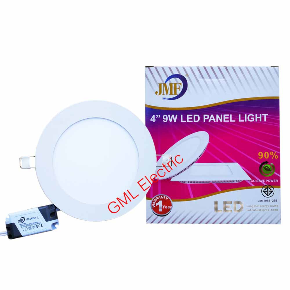 JMF Panel ดาวน์ไลท์ LED JMF 9w. 12w. 18w. กลม/เหลี่ยม แสงขาว/วอร์ม โคมไฟดาวน์ไลท์ LED โคมฝังฝ้า ดาวน