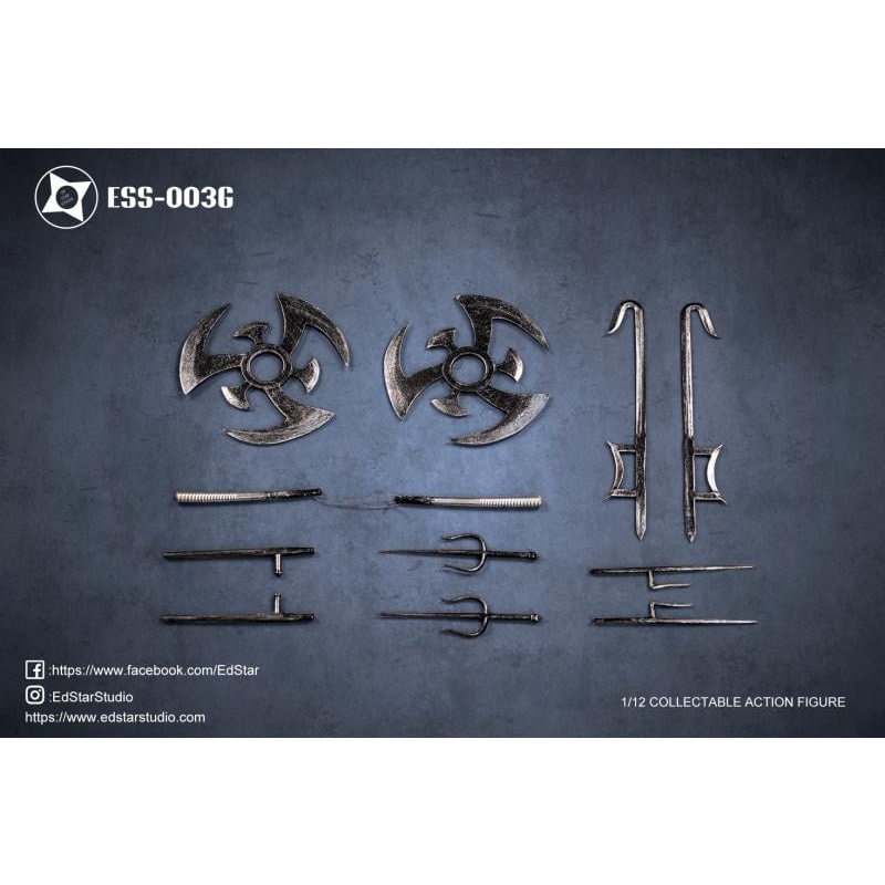 EdStar ESS-003 1/12 : Undead Ninja & Die-Cast weapons
